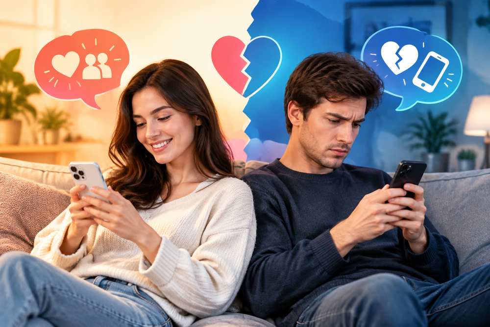 Digitaalinen parisuhdetesti: L&auml;hent&auml;&auml;k&ouml; vai rikkooko puhelimesi luottamusta?