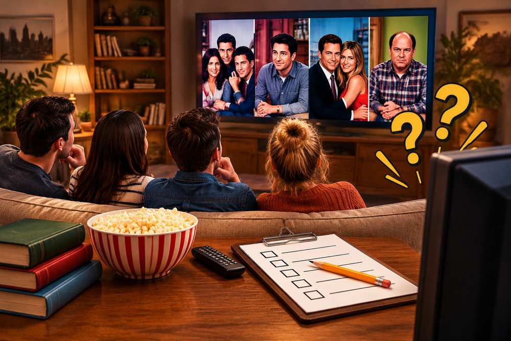 Sitcom-tietotesti, joka rankaisee satunnaista katselua